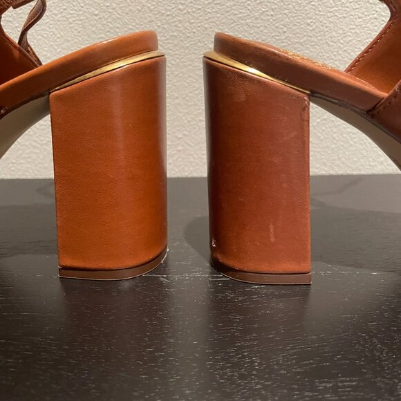 Vince Camuto "going-out" Haliza Leather Heel Tan - Picture 4 of 11